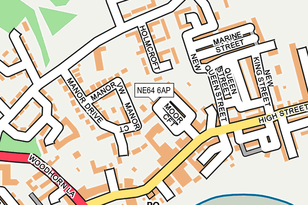 NE64 6AP map - OS OpenMap – Local (Ordnance Survey)