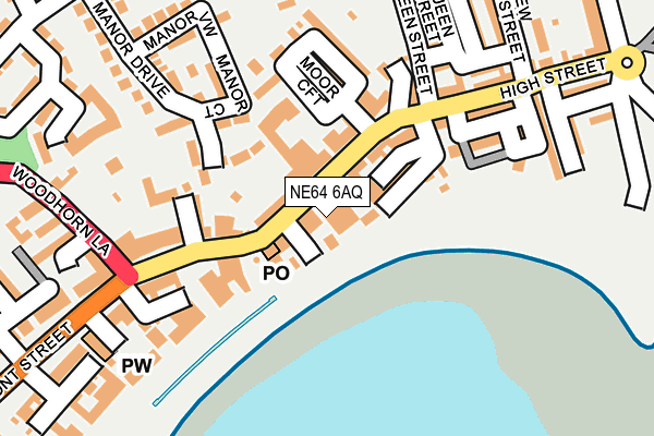 NE64 6AQ map - OS OpenMap – Local (Ordnance Survey)