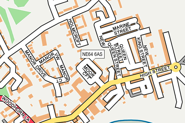 NE64 6AS map - OS OpenMap – Local (Ordnance Survey)