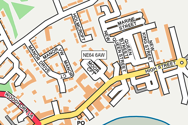 NE64 6AW map - OS OpenMap – Local (Ordnance Survey)