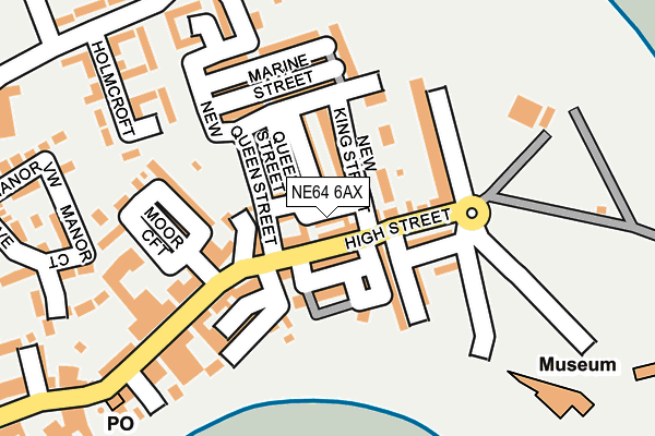 NE64 6AX map - OS OpenMap – Local (Ordnance Survey)