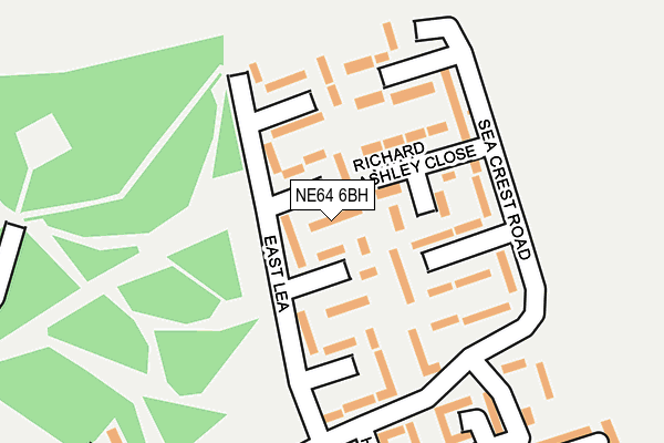 NE64 6BH map - OS OpenMap – Local (Ordnance Survey)