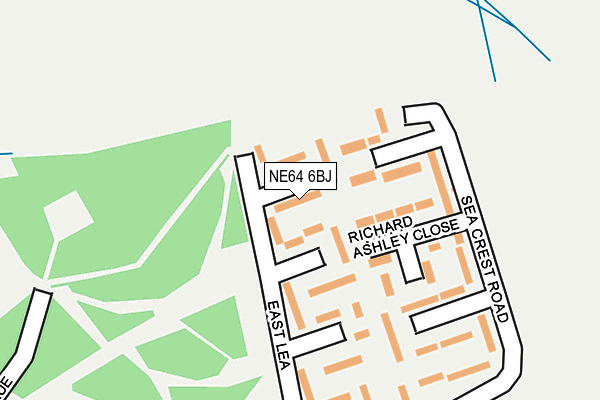 NE64 6BJ map - OS OpenMap – Local (Ordnance Survey)