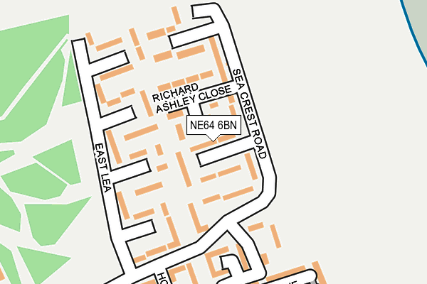 NE64 6BN map - OS OpenMap – Local (Ordnance Survey)