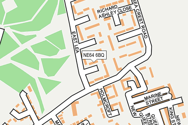 NE64 6BQ map - OS OpenMap – Local (Ordnance Survey)