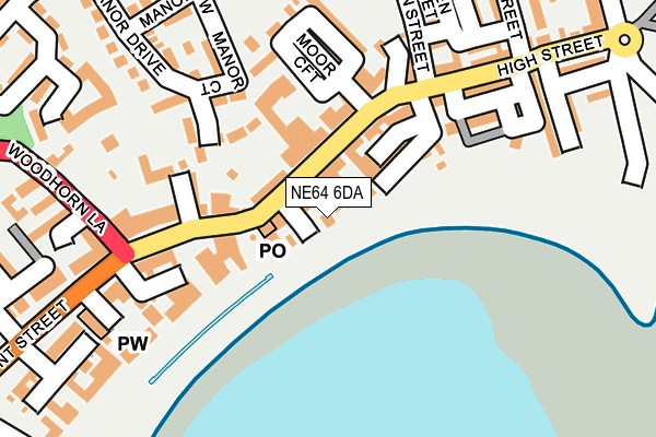 NE64 6DA map - OS OpenMap – Local (Ordnance Survey)