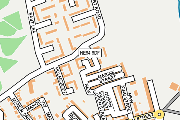 NE64 6DF map - OS OpenMap – Local (Ordnance Survey)