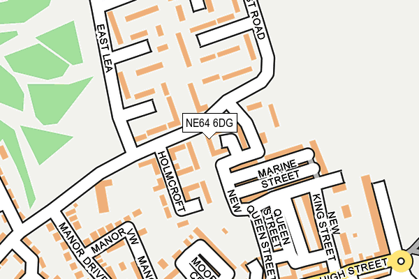 NE64 6DG map - OS OpenMap – Local (Ordnance Survey)