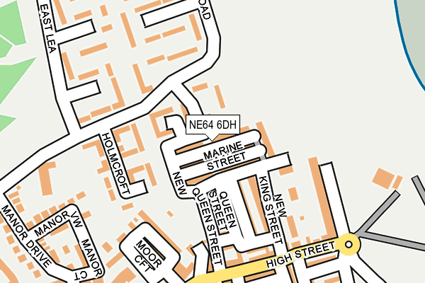 NE64 6DH map - OS OpenMap – Local (Ordnance Survey)