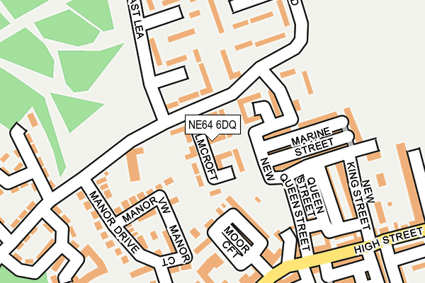 NE64 6DQ map - OS OpenMap – Local (Ordnance Survey)