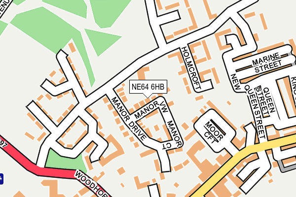 NE64 6HB map - OS OpenMap – Local (Ordnance Survey)