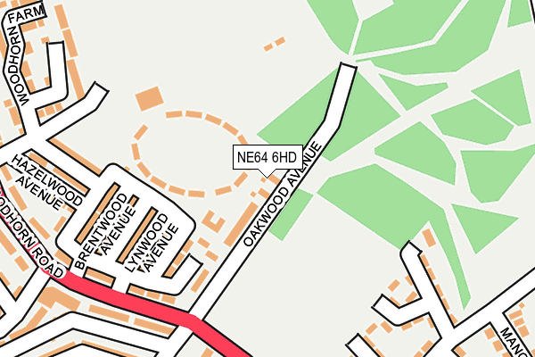 NE64 6HD map - OS OpenMap – Local (Ordnance Survey)