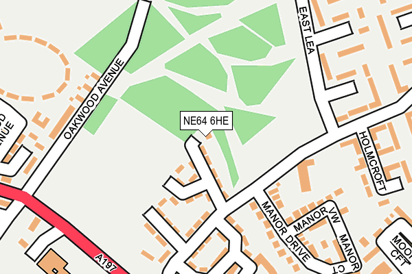 NE64 6HE map - OS OpenMap – Local (Ordnance Survey)