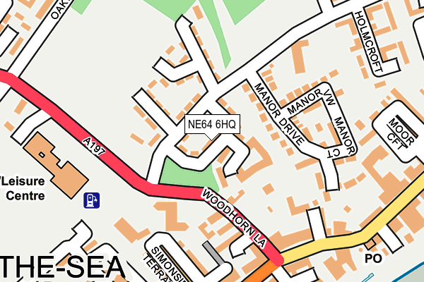 NE64 6HQ map - OS OpenMap – Local (Ordnance Survey)