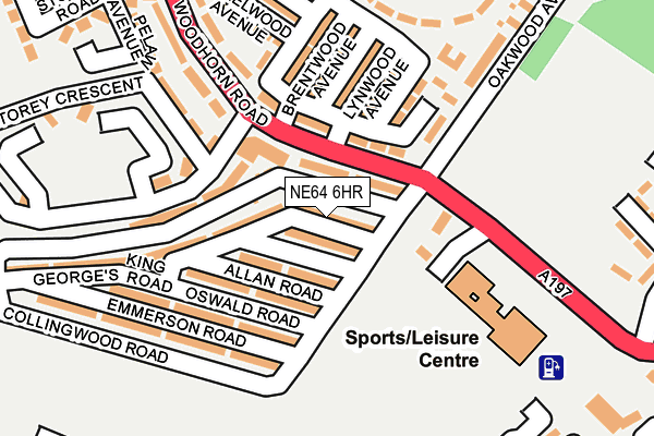 NE64 6HR map - OS OpenMap – Local (Ordnance Survey)