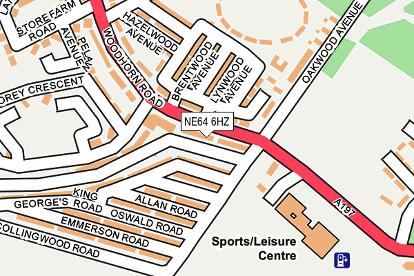 NE64 6HZ map - OS OpenMap – Local (Ordnance Survey)