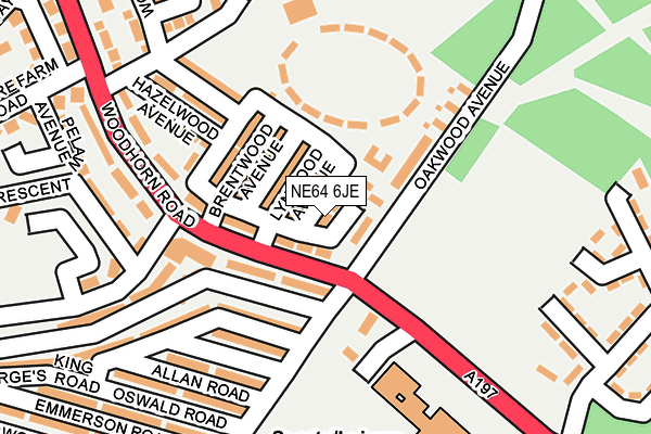 NE64 6JE map - OS OpenMap – Local (Ordnance Survey)