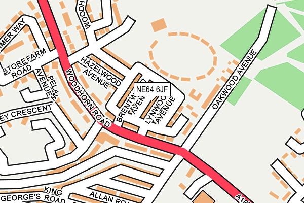 NE64 6JF map - OS OpenMap – Local (Ordnance Survey)