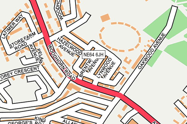 NE64 6JH map - OS OpenMap – Local (Ordnance Survey)