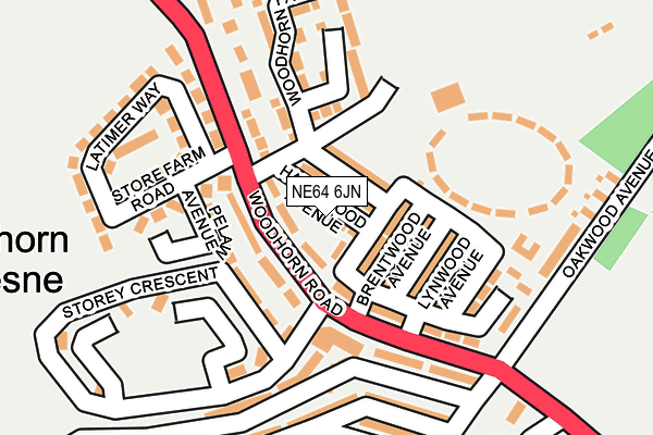 NE64 6JN map - OS OpenMap – Local (Ordnance Survey)