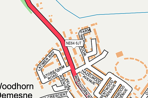 NE64 6JT map - OS OpenMap – Local (Ordnance Survey)