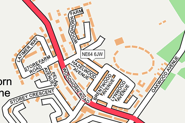 NE64 6JW map - OS OpenMap – Local (Ordnance Survey)