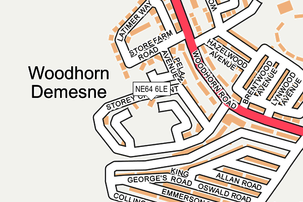 NE64 6LE map - OS OpenMap – Local (Ordnance Survey)