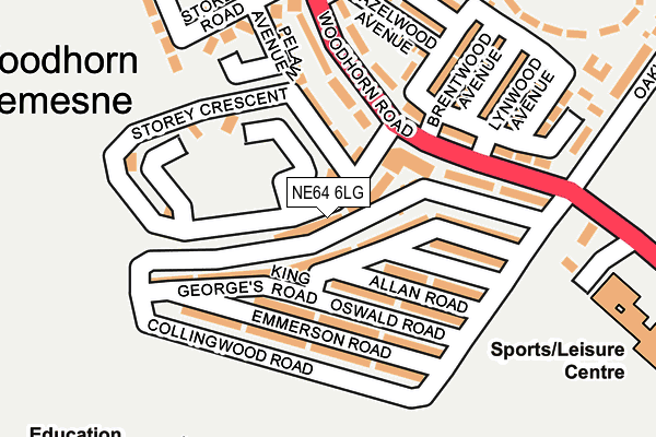 NE64 6LG map - OS OpenMap – Local (Ordnance Survey)