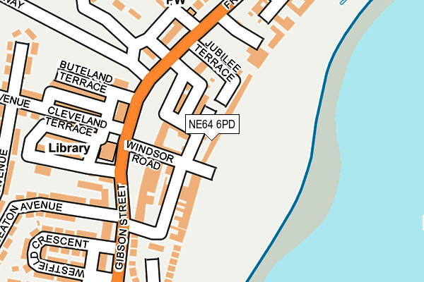 NE64 6PD map - OS OpenMap – Local (Ordnance Survey)