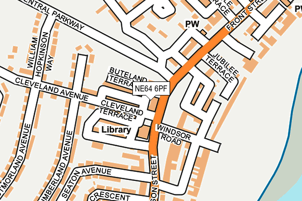 NE64 6PF map - OS OpenMap – Local (Ordnance Survey)