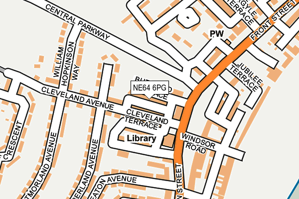 NE64 6PG map - OS OpenMap – Local (Ordnance Survey)