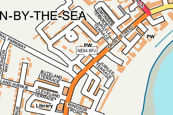 NE64 6PJ map - OS OpenMap – Local (Ordnance Survey)