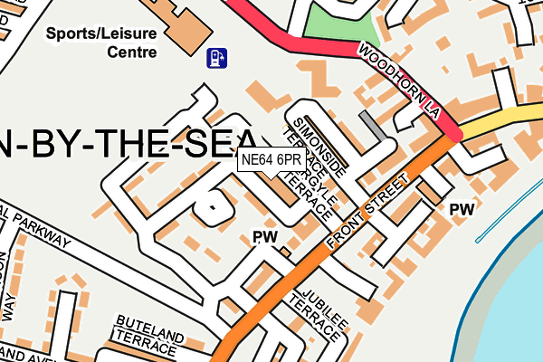 NE64 6PR map - OS OpenMap – Local (Ordnance Survey)