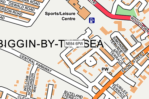 NE64 6PW map - OS OpenMap – Local (Ordnance Survey)