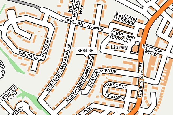 NE64 6RJ map - OS OpenMap – Local (Ordnance Survey)