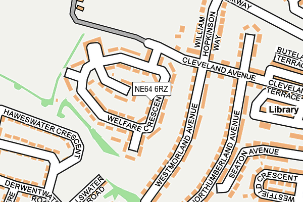 NE64 6RZ map - OS OpenMap – Local (Ordnance Survey)