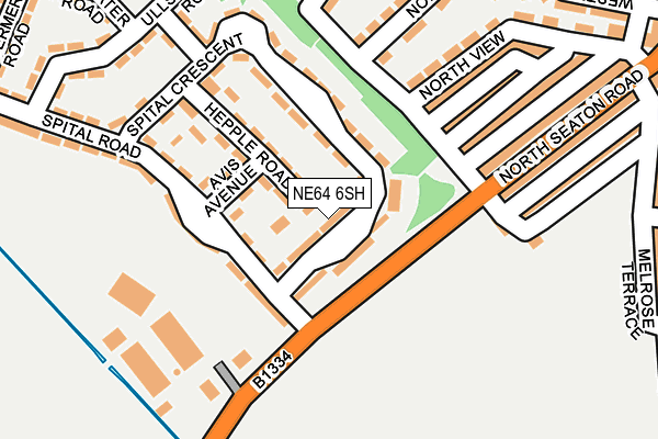 NE64 6SH map - OS OpenMap – Local (Ordnance Survey)