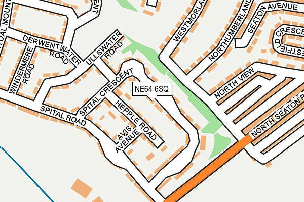 NE64 6SQ map - OS OpenMap – Local (Ordnance Survey)