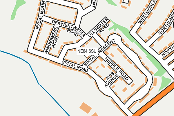 NE64 6SU map - OS OpenMap – Local (Ordnance Survey)