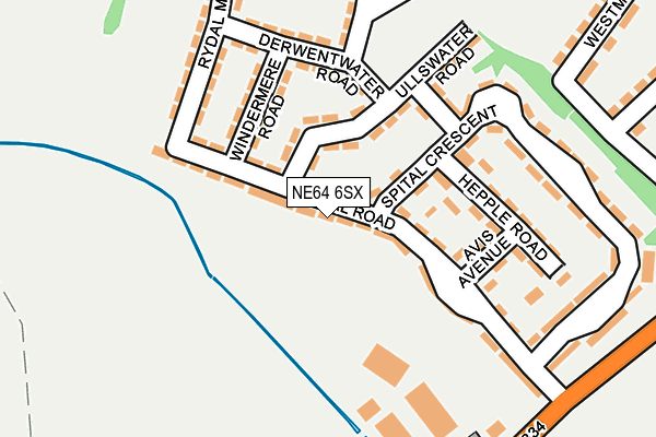 NE64 6SX map - OS OpenMap – Local (Ordnance Survey)