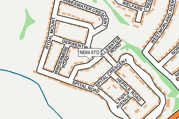 NE64 6TD map - OS OpenMap – Local (Ordnance Survey)