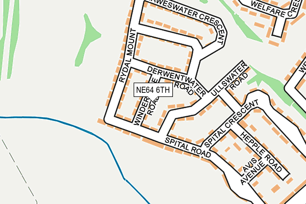 NE64 6TH map - OS OpenMap – Local (Ordnance Survey)