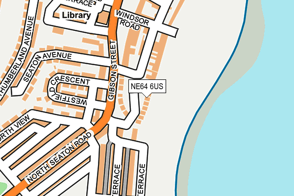 NE64 6US map - OS OpenMap – Local (Ordnance Survey)