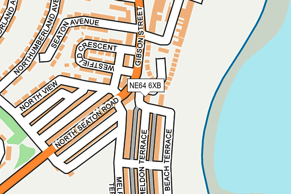 NE64 6XB map - OS OpenMap – Local (Ordnance Survey)