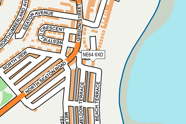 NE64 6XD map - OS OpenMap – Local (Ordnance Survey)