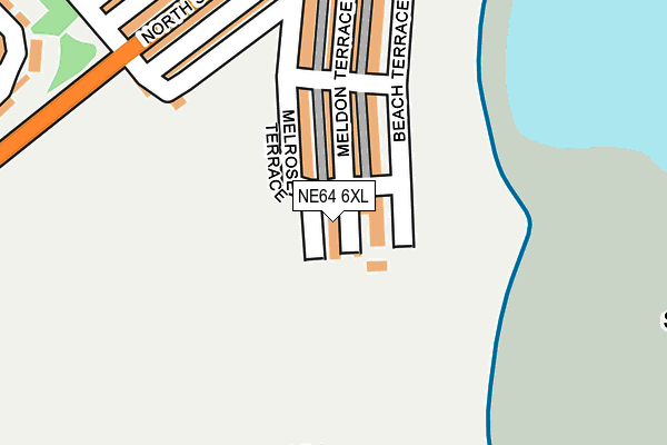 NE64 6XL map - OS OpenMap – Local (Ordnance Survey)