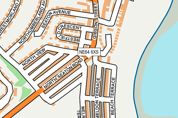 NE64 6XS map - OS OpenMap – Local (Ordnance Survey)