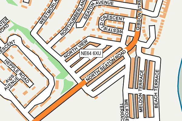 NE64 6XU map - OS OpenMap – Local (Ordnance Survey)