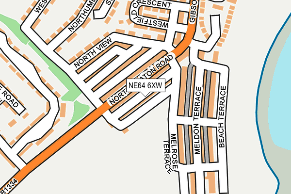 NE64 6XW map - OS OpenMap – Local (Ordnance Survey)