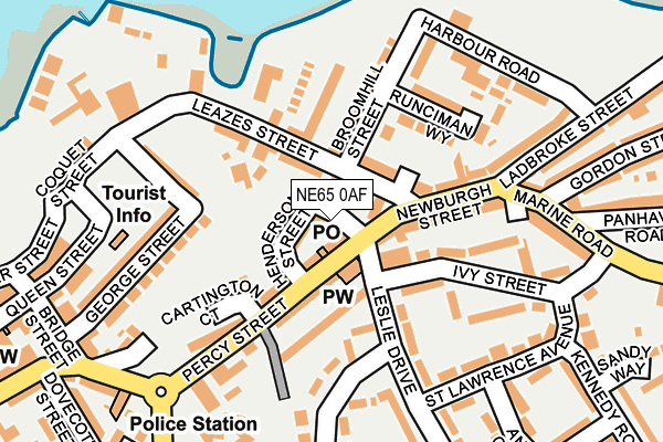 NE65 0AF map - OS OpenMap – Local (Ordnance Survey)